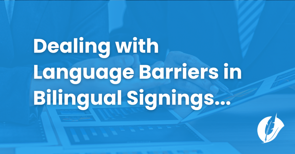 Dealing with Language Barriers in Bilingual Signings